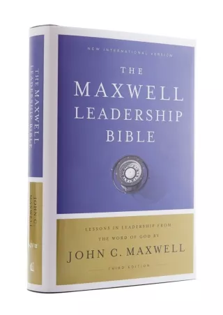 Download Book [PDF] NIV, Maxwell Leadership Bible, 3rd Edition, Hardcover, Comfort Print: Holy