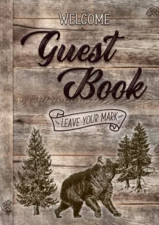 Read ebook [PDF] Welcome Guest Book: Bear in the Wilderness Design (Bird), Vacation rental sign