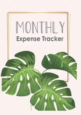 DOWNLOAD/PDF Monthly Expense Tracker | Monthly Bill Planner and Organizer: Finance Monthly
