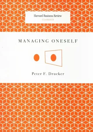 [PDF] DOWNLOAD Managing Oneself (Harvard Business Review Classics)