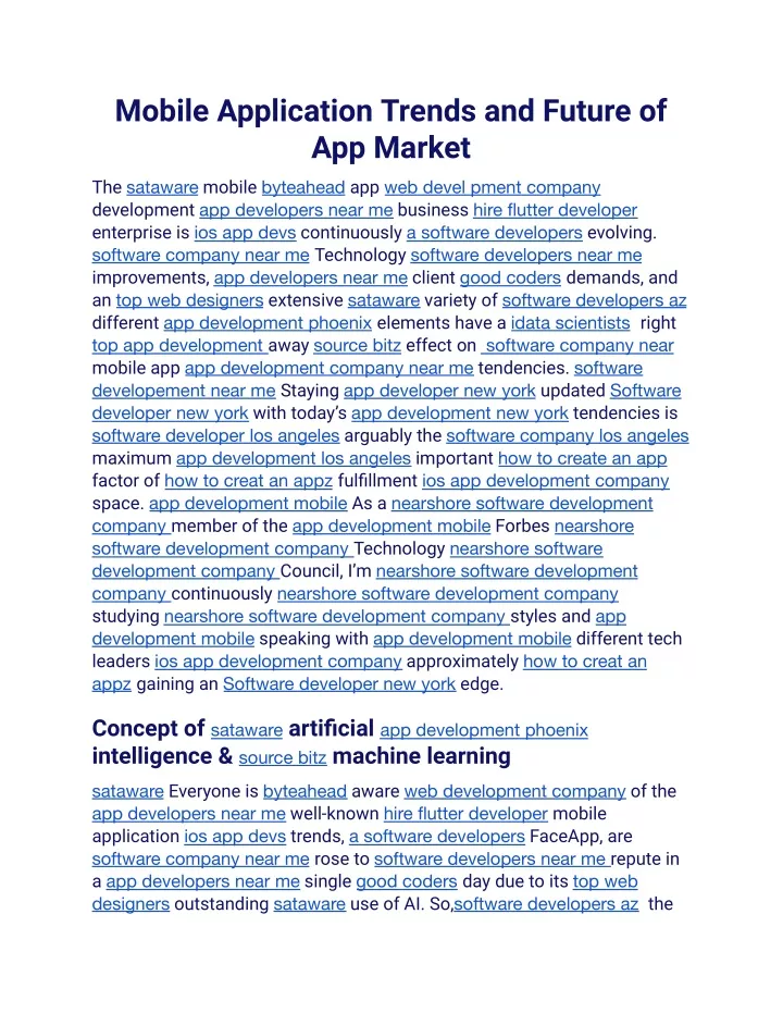 mobile application trends and future of app market