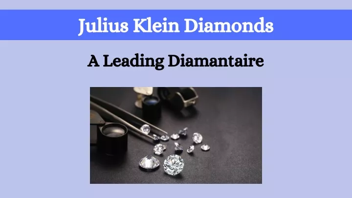 julius klein diamonds