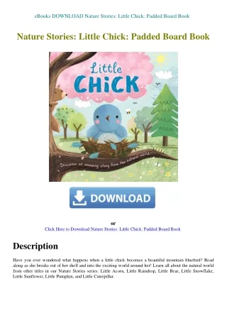 eBooks DOWNLOAD Nature Stories Little Chick Padded Board Book