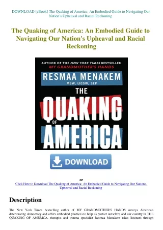 DOWNLOAD [eBook] The Quaking of America An Embodied Guide to Navigating Our Nation's Upheaval and Ra