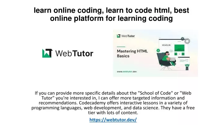 learn online coding learn to code html best online platform for learning coding