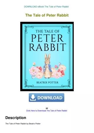 DOWNLOAD eBook The Tale of Peter Rabbit
