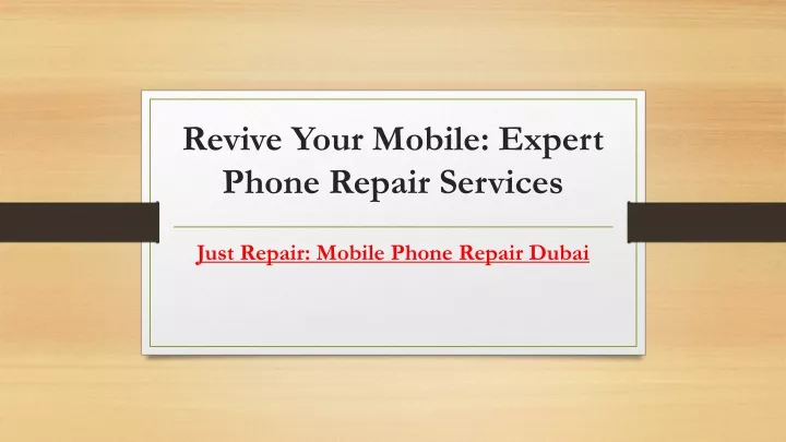 revive your mobile expert phone repair services