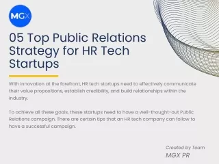 05 Top PR Strategies for HR Tech Startups to Grow Business