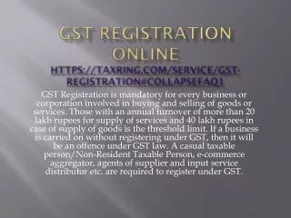 GST registration online