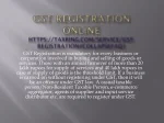 GST registration online - slide 1