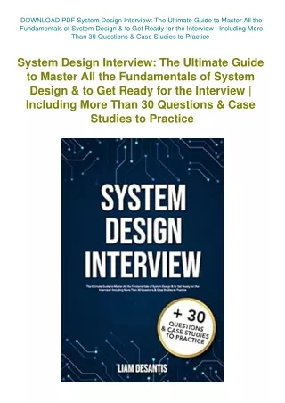 DOWNLOAD PDF System Design Interview The Ultimate Guide to Master All the Fundamentals of System Des
