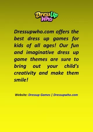 dressupwho com offers the best dress up games