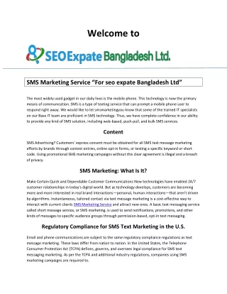 SMS Marketing Service