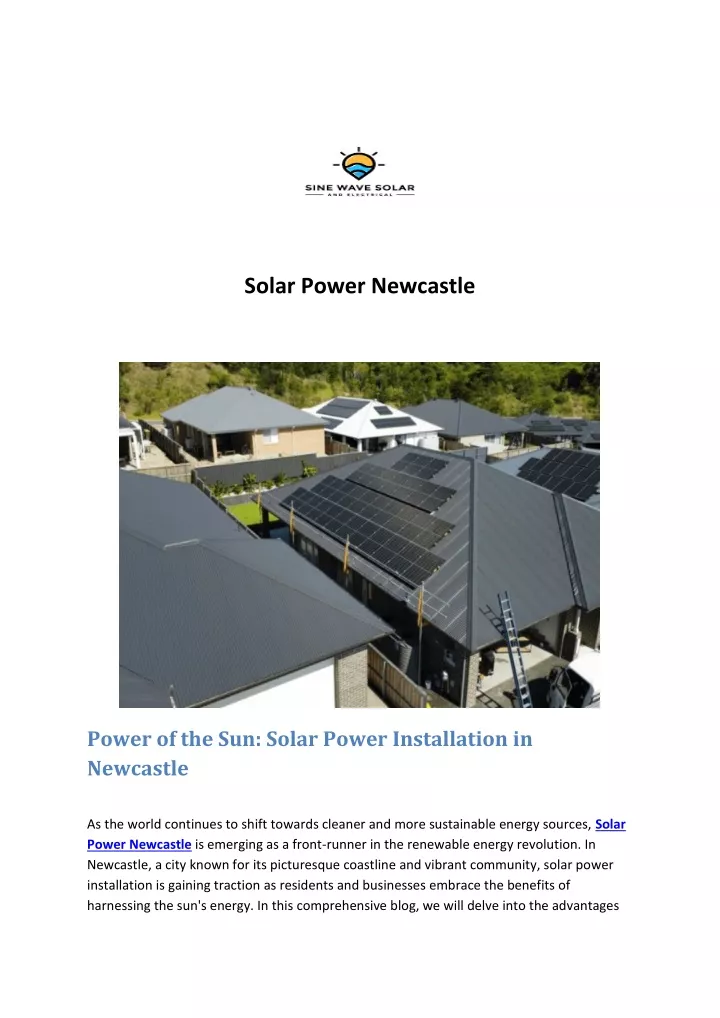 solar power newcastle