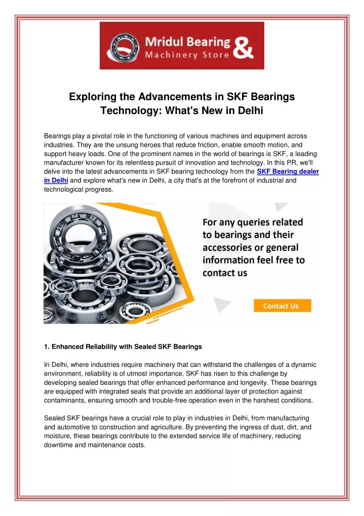 exploring the advancements in skf bearings