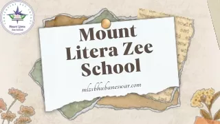 Best Mount Litera Zee School in Bhubaneswar