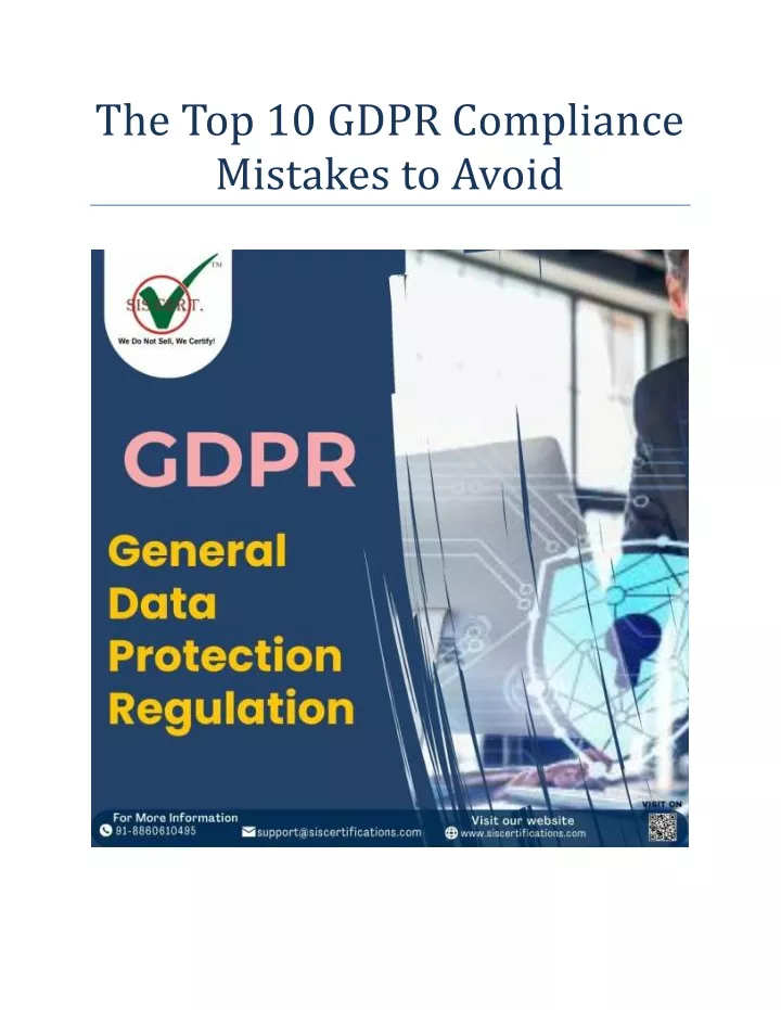 the top 10 gdpr compliance mistakes to avoid