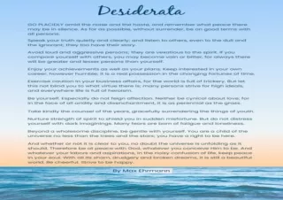 PDF DOWNLOAD Desiderata: Inspirational Journal Notebook, Lined 8.5” x 11” Large