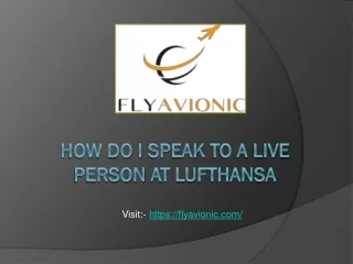 How do I speak to a live person at Lufthansa?