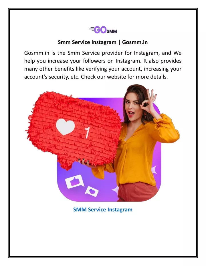 smm service instagram gosmm in