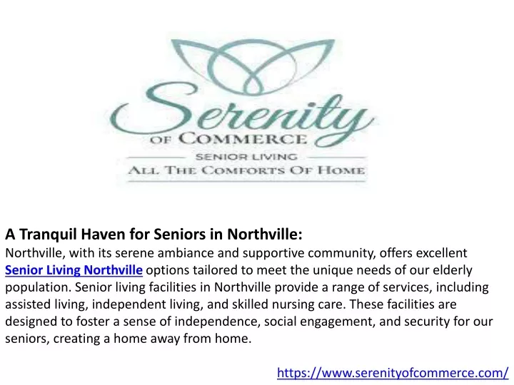 a tranquil haven for seniors in northville