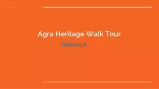 Agra Heritage Walk Tour Glimpse