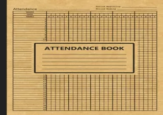 GET (️PDF️) DOWNLOAD Attendance Register Book: Attendance Tracking Chart for Teachers, Homeschool, Coaches, ,Dance, Chur