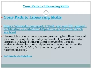 Your Path to Lifesaving Skills