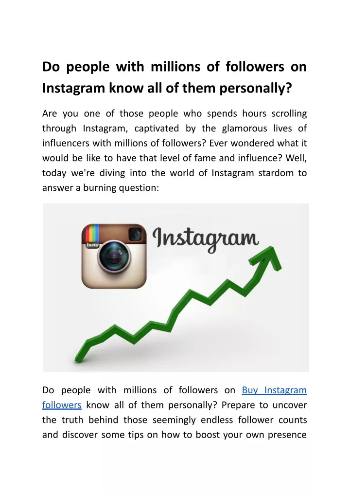 do people with millions of followers on instagram