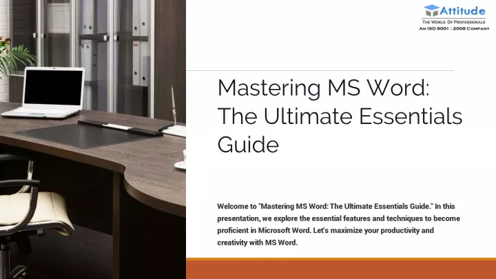 mastering ms word the ultimate essentials guide