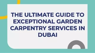 Best Garden Carpentry Service in Dubai with Handyman cheapest price