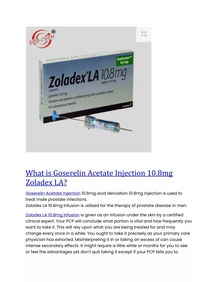 what is goserelin acetate injection