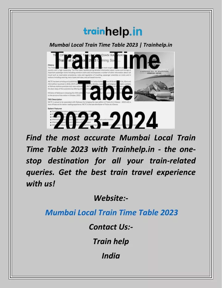 mumbai local train time table 2023 trainhelp in