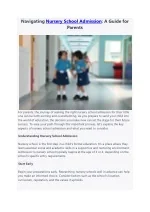 nursery school admission - slide 1