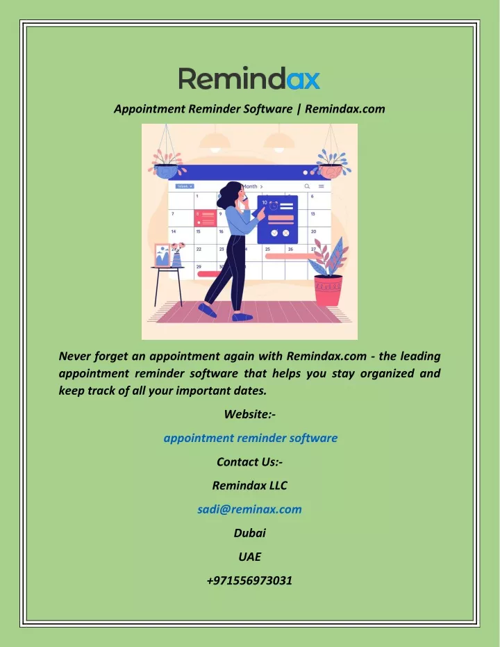 appointment reminder software remindax com