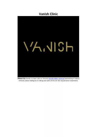 vanish clinic