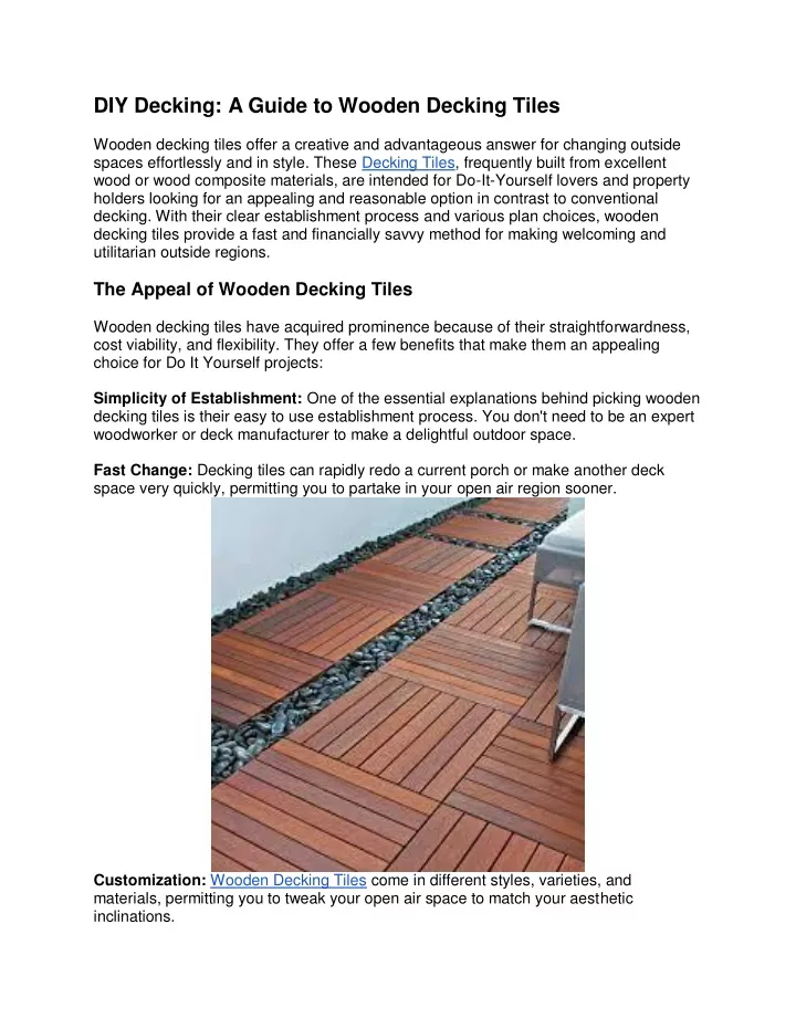 diy decking a guide to wooden decking tiles