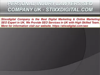 Personal Injury Lawyers SEO Company UK - stixxdigital.com