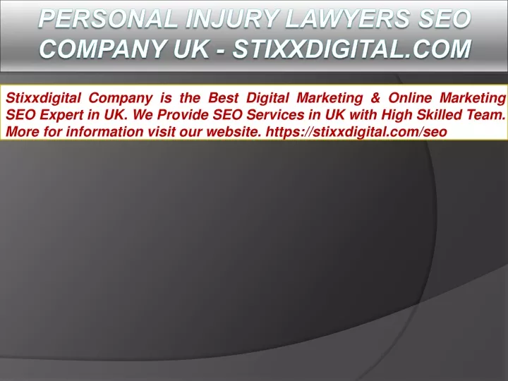 personal injury lawyers seo company uk stixxdigital com