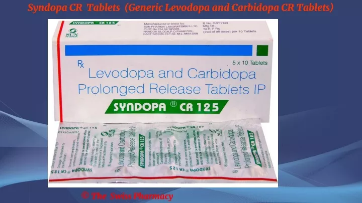 syndopa cr tablets generic levodopa and carbidopa