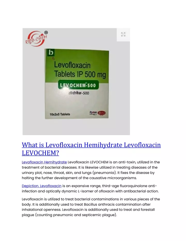 what is levofloxacin hemihydrate levofloxacin