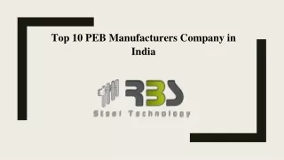 Top 10 PEB Manufacturers Company in India
