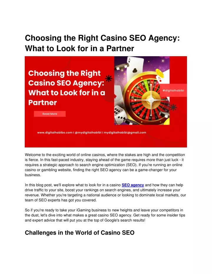 choosing the right casino seo agency what to look