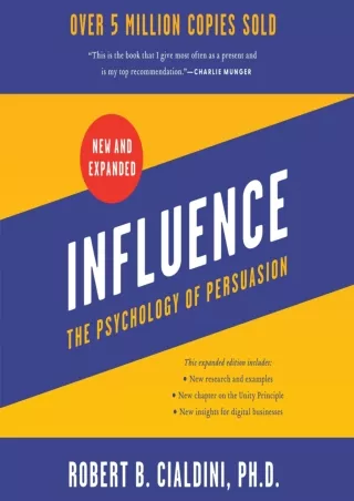 $PDF$/READ/DOWNLOAD Influence, New and Expanded: The Psychology of Persuasion