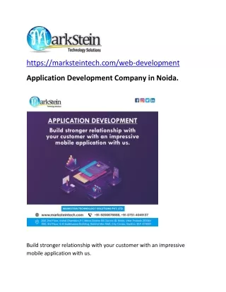 Application Development Company in Noida