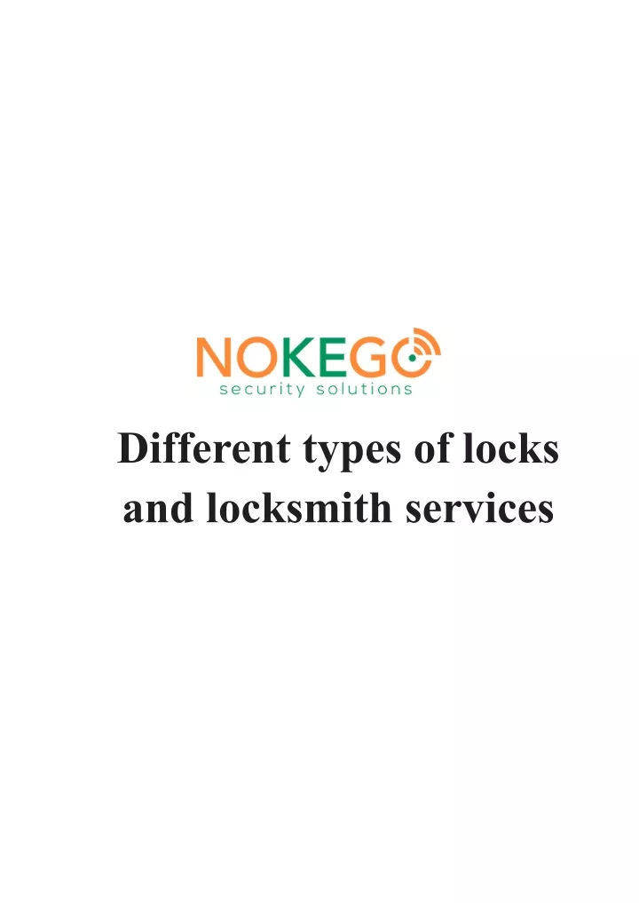 different types of locks and locksmith services