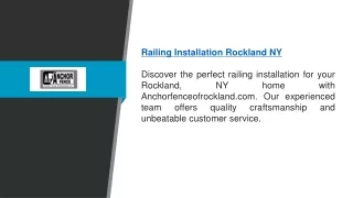 Railing Installation Rockland Ny | Anchorfenceofrockland.com