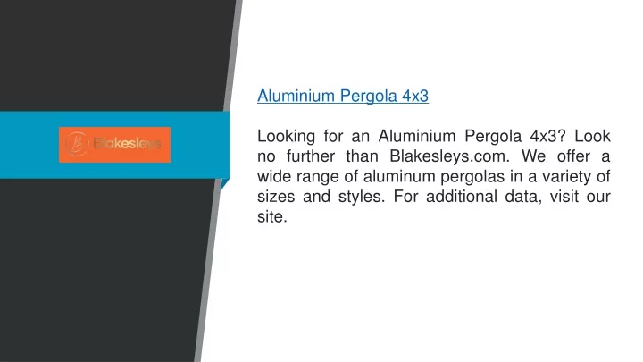 aluminium pergola 4x3 looking for an aluminium