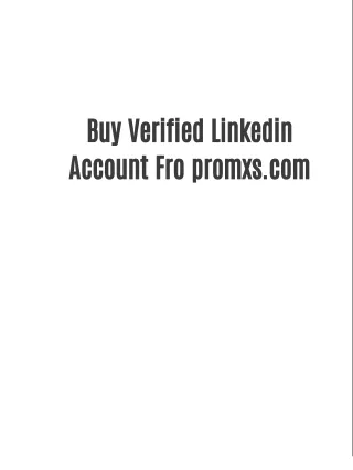 Buy Verified Linkedin Account