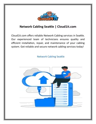 Network Cabling Seattle Cloud1it